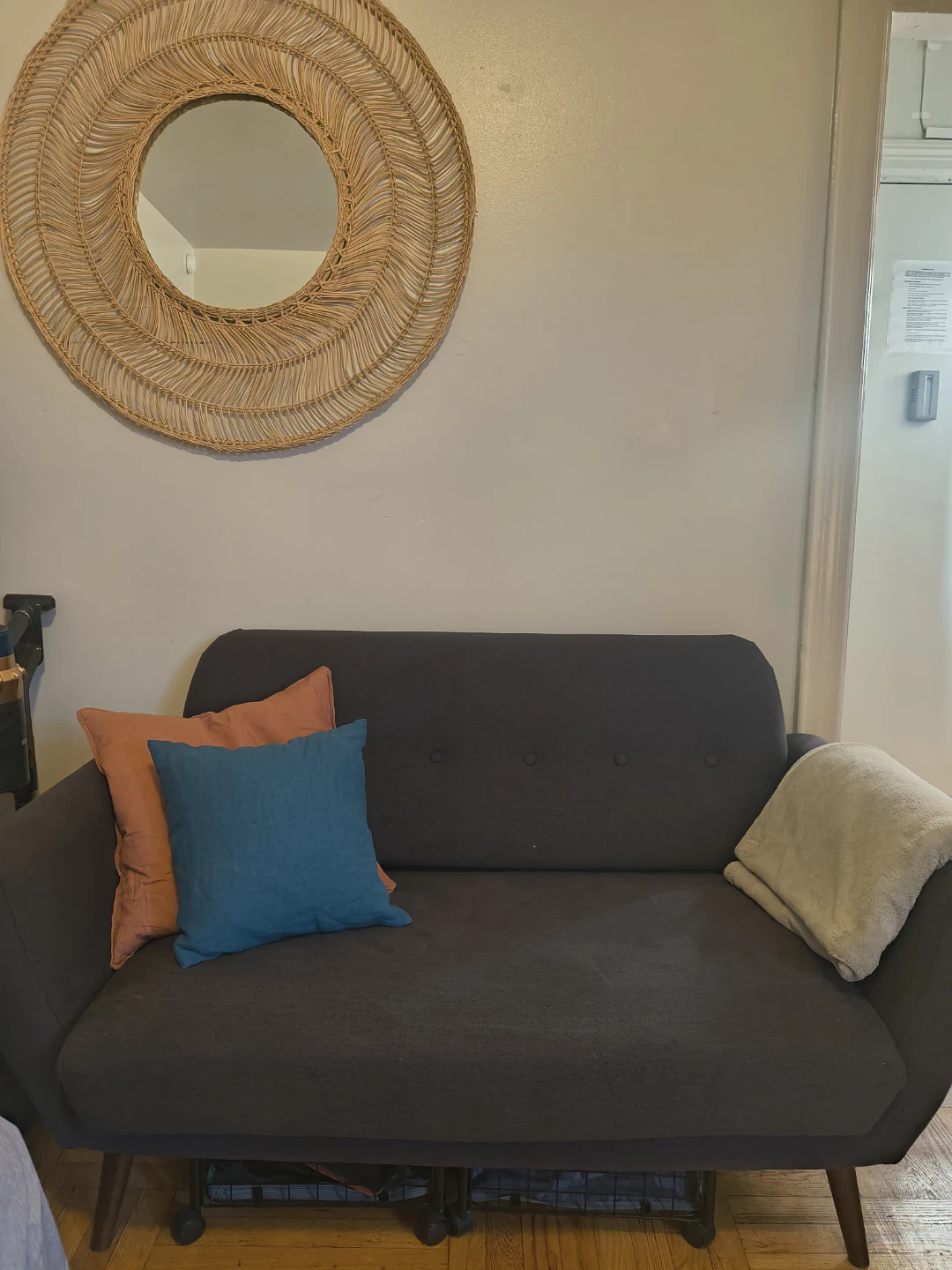Dark Gray Loveseat Sofa