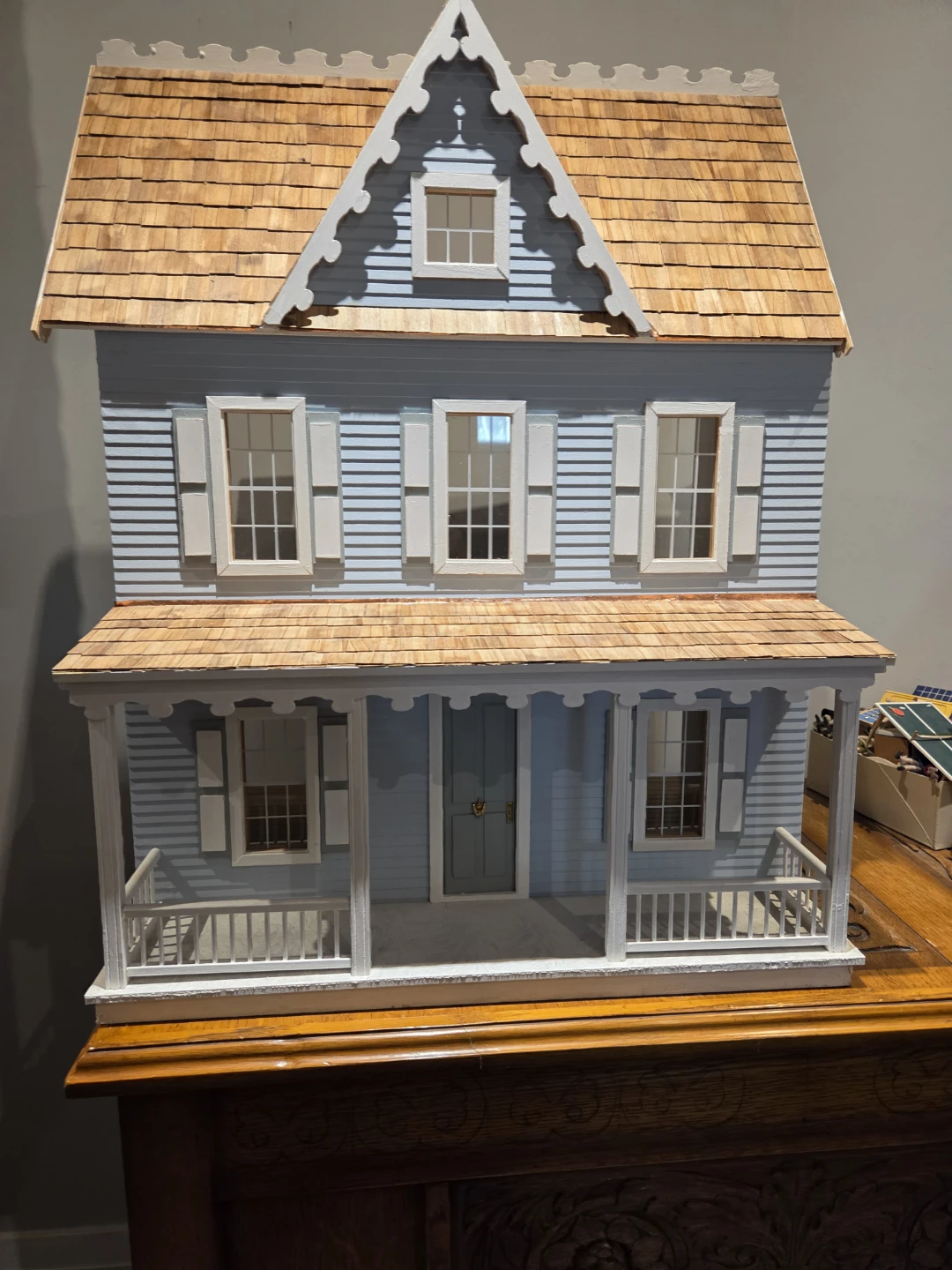 Blue Victorian Style Dollhouse