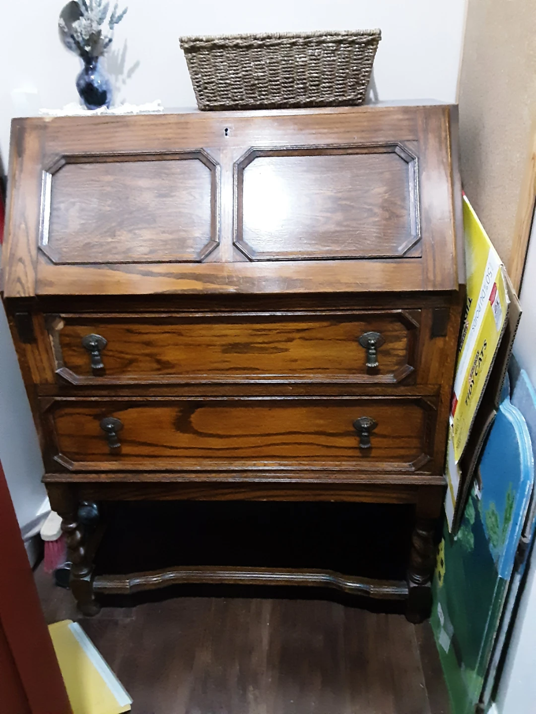 Vintage Wooden Secretary Desk
