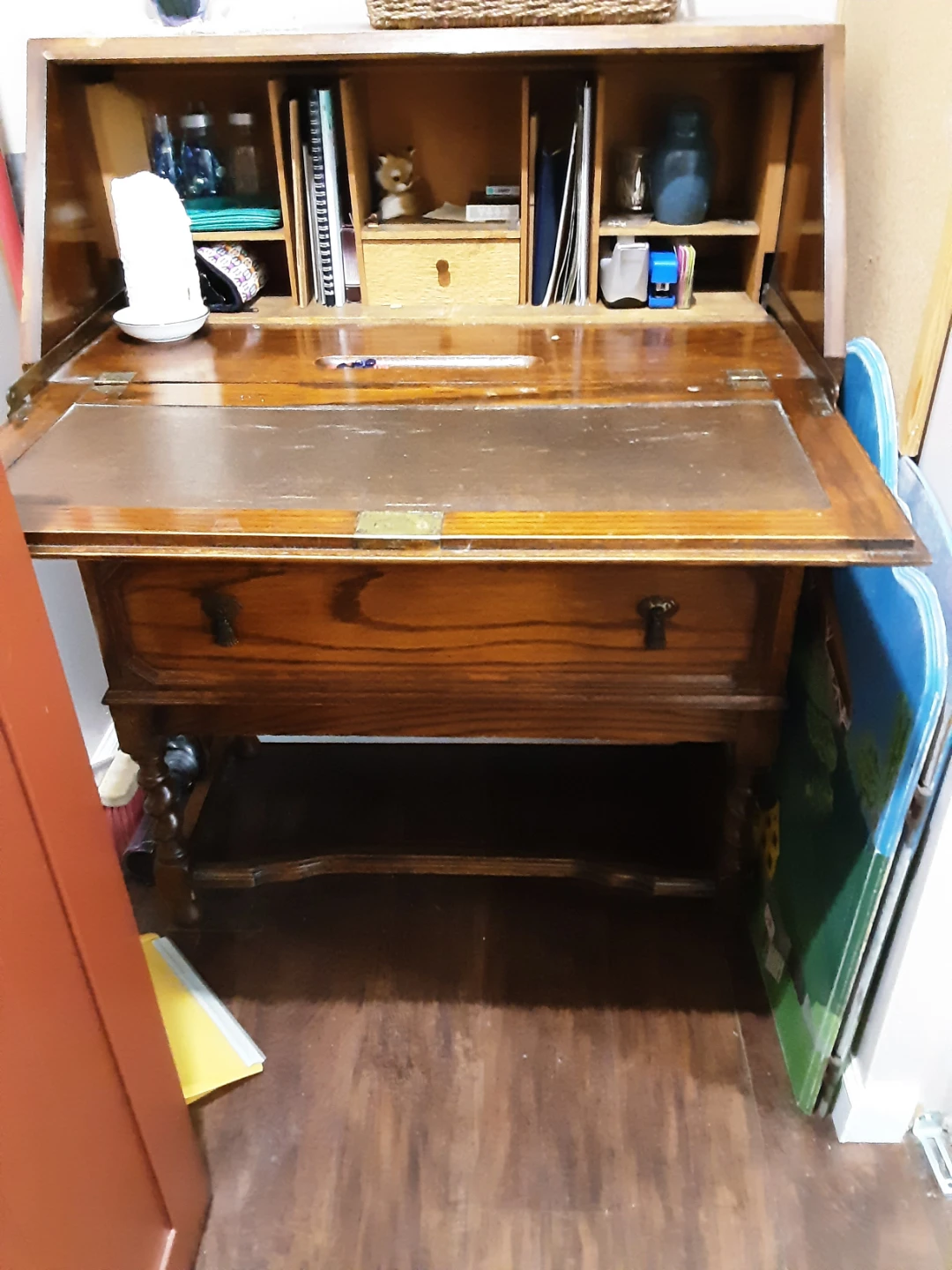 Vintage Wooden Secretary Desk - photo 2