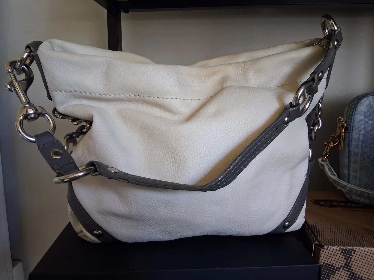 RARE Y2K COACH CARLY in white and gray - photo 2