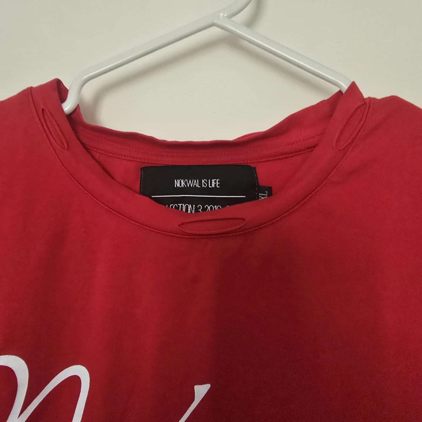 Nokwal Red Distressed T-Shirt XL - photo 4