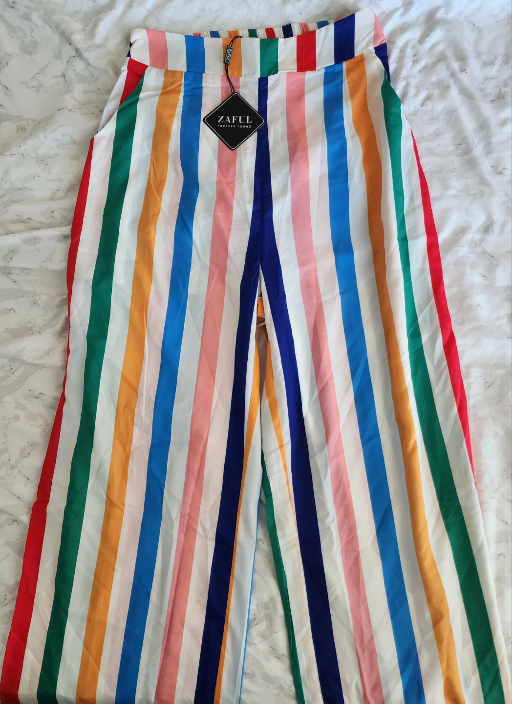 Retro, Pride Zaful Striped Wide-Leg Pants NEW