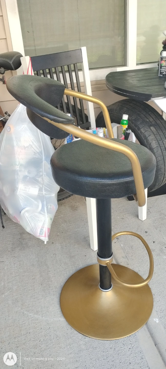 Bar Stool with Gold Accents - photo 2