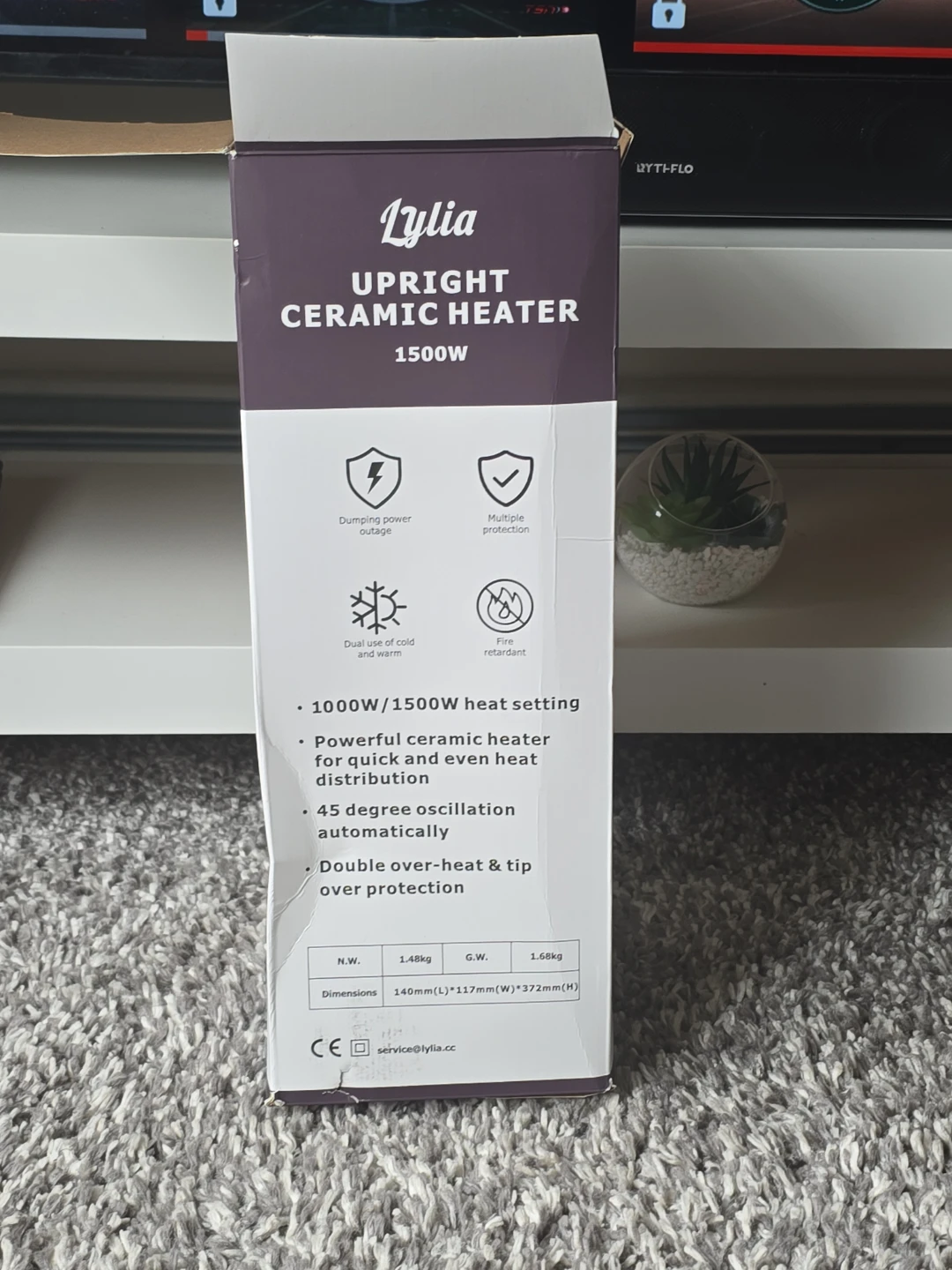 Lylia Upright Ceramic Heater 1500W - photo 3