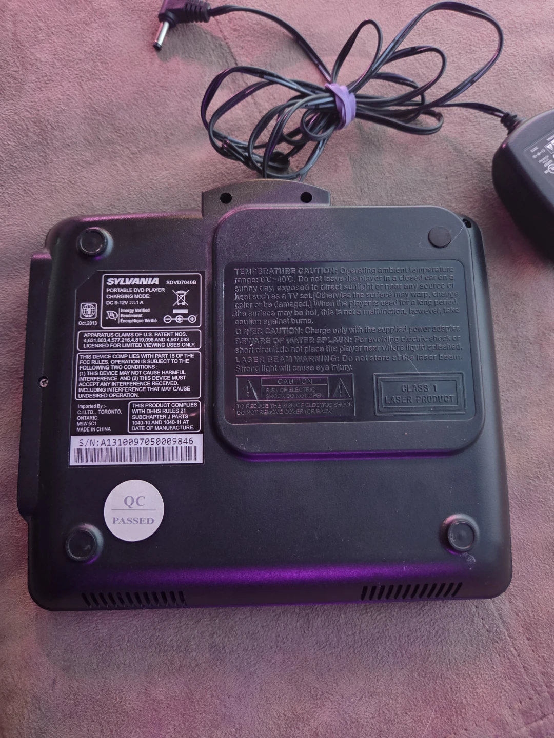 Sylvania Portable DVD Player with AC Adapter - photo 3
