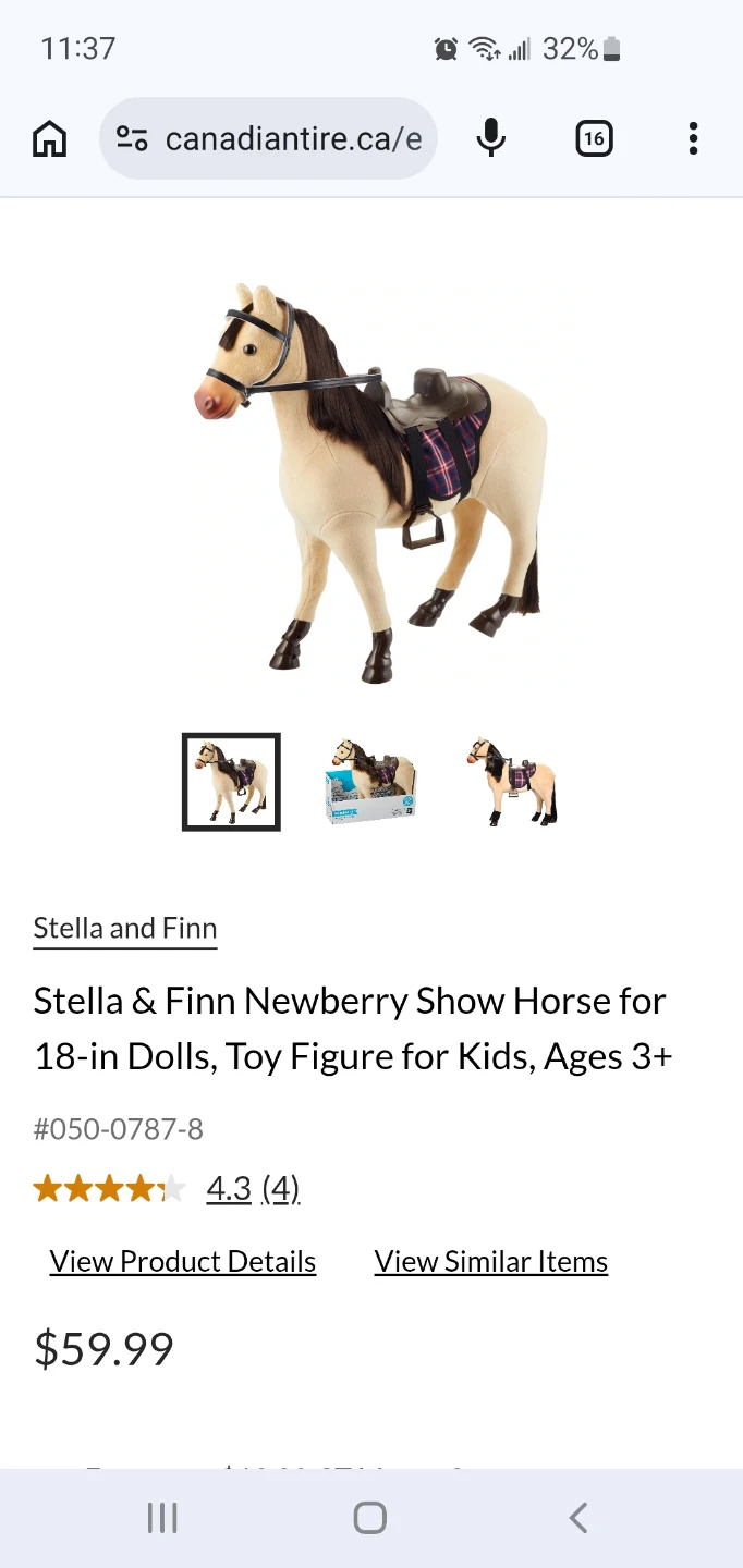 Stella & Finn Newberry Show Horse Toy