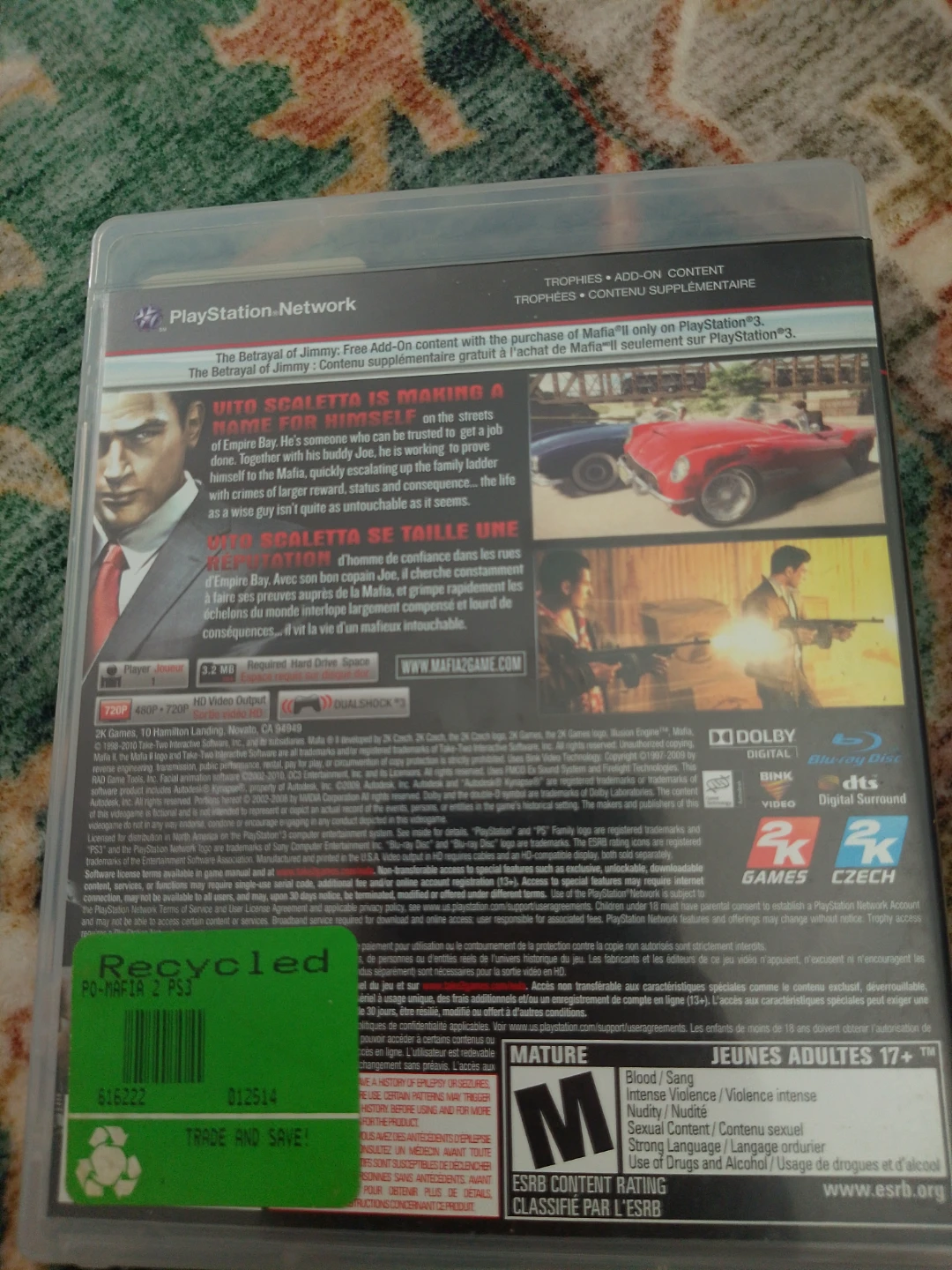 Mafia II - PlayStation 3 PS3 - photo 4