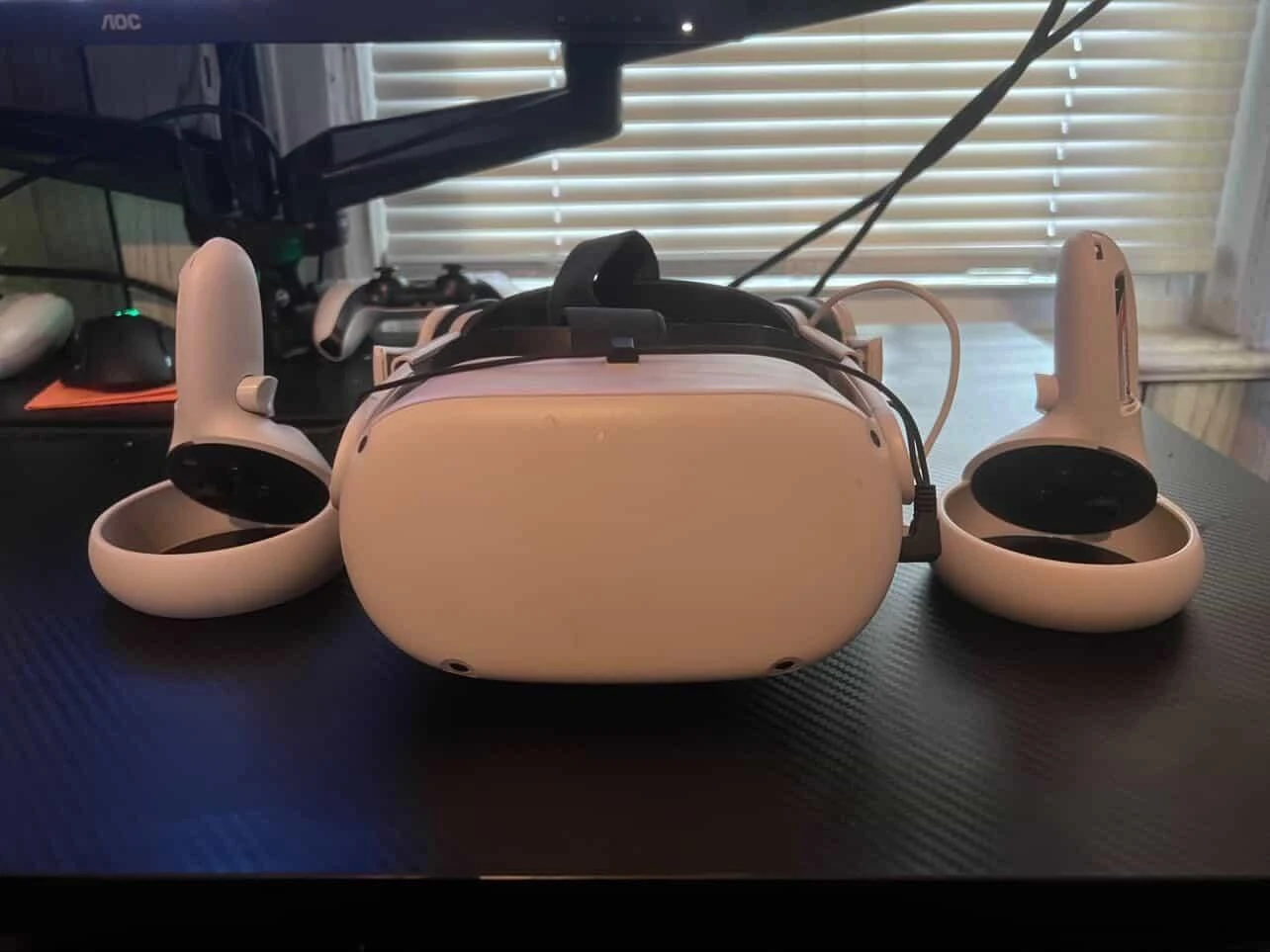 Meta Quest 2 VR Headset with Controllers and Battery Pack