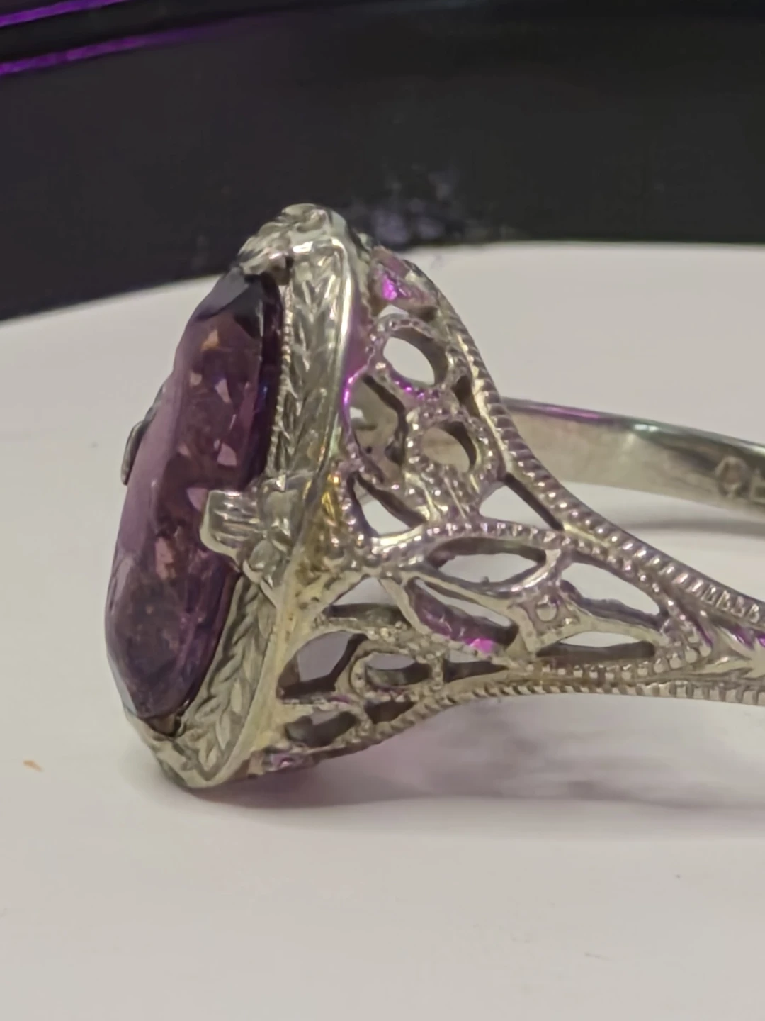 10k White Gold Ring - photo 2