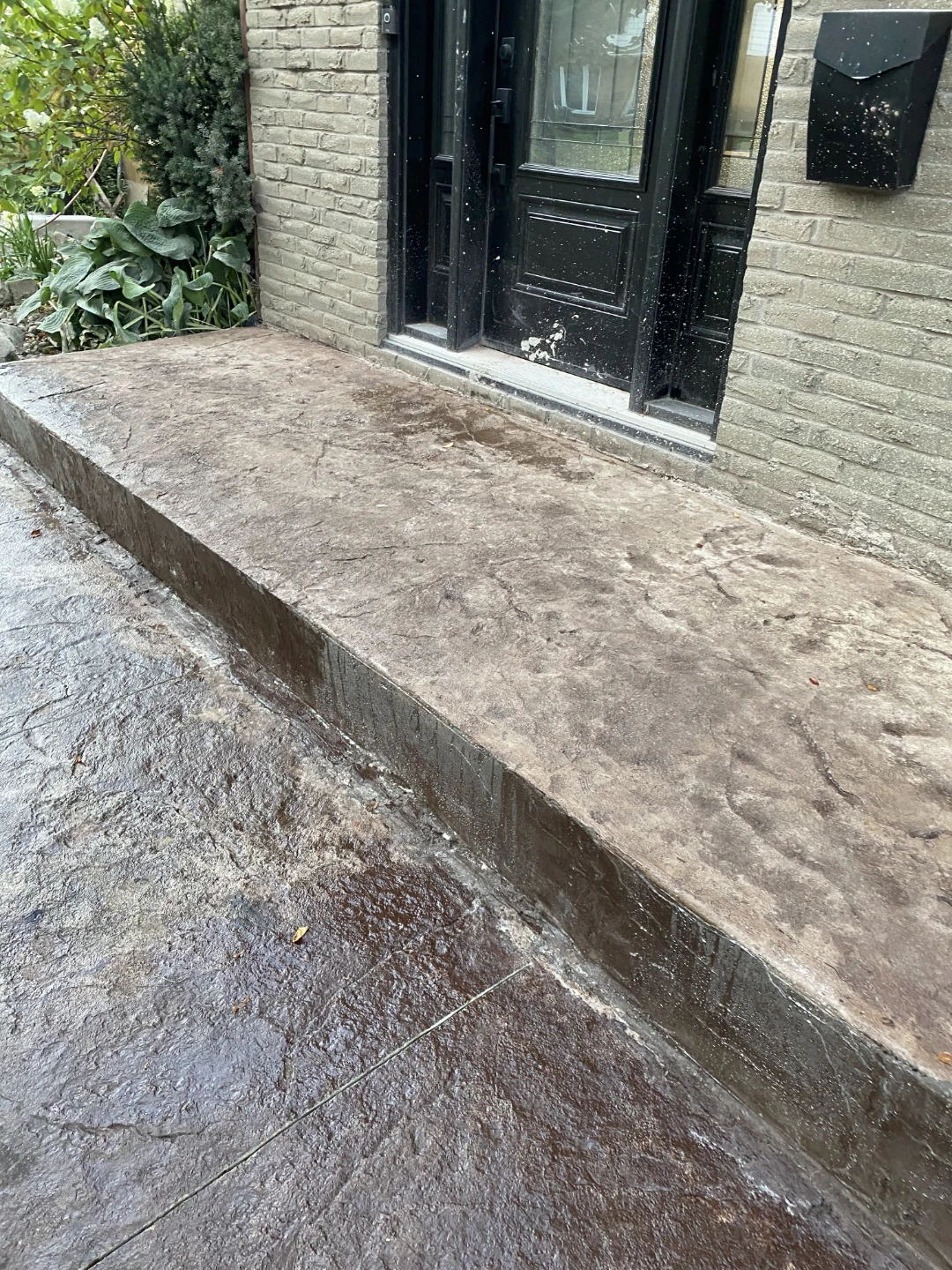 Stamped Concrete Driveway and Walkway