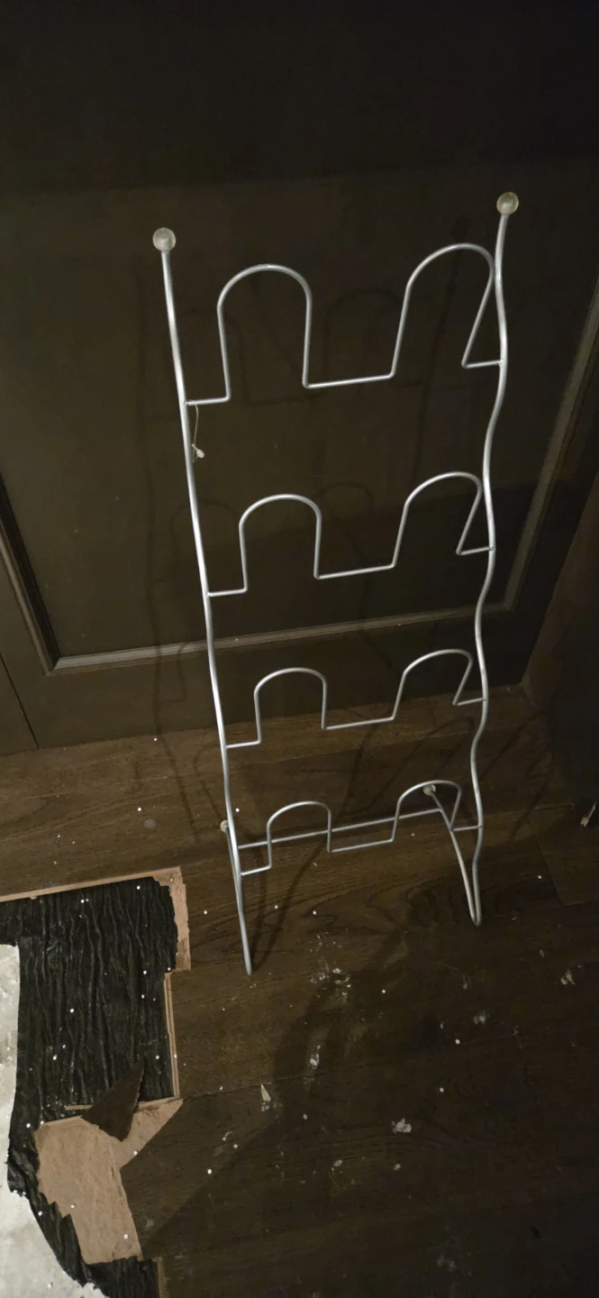 Silver Metal Shoe Rack