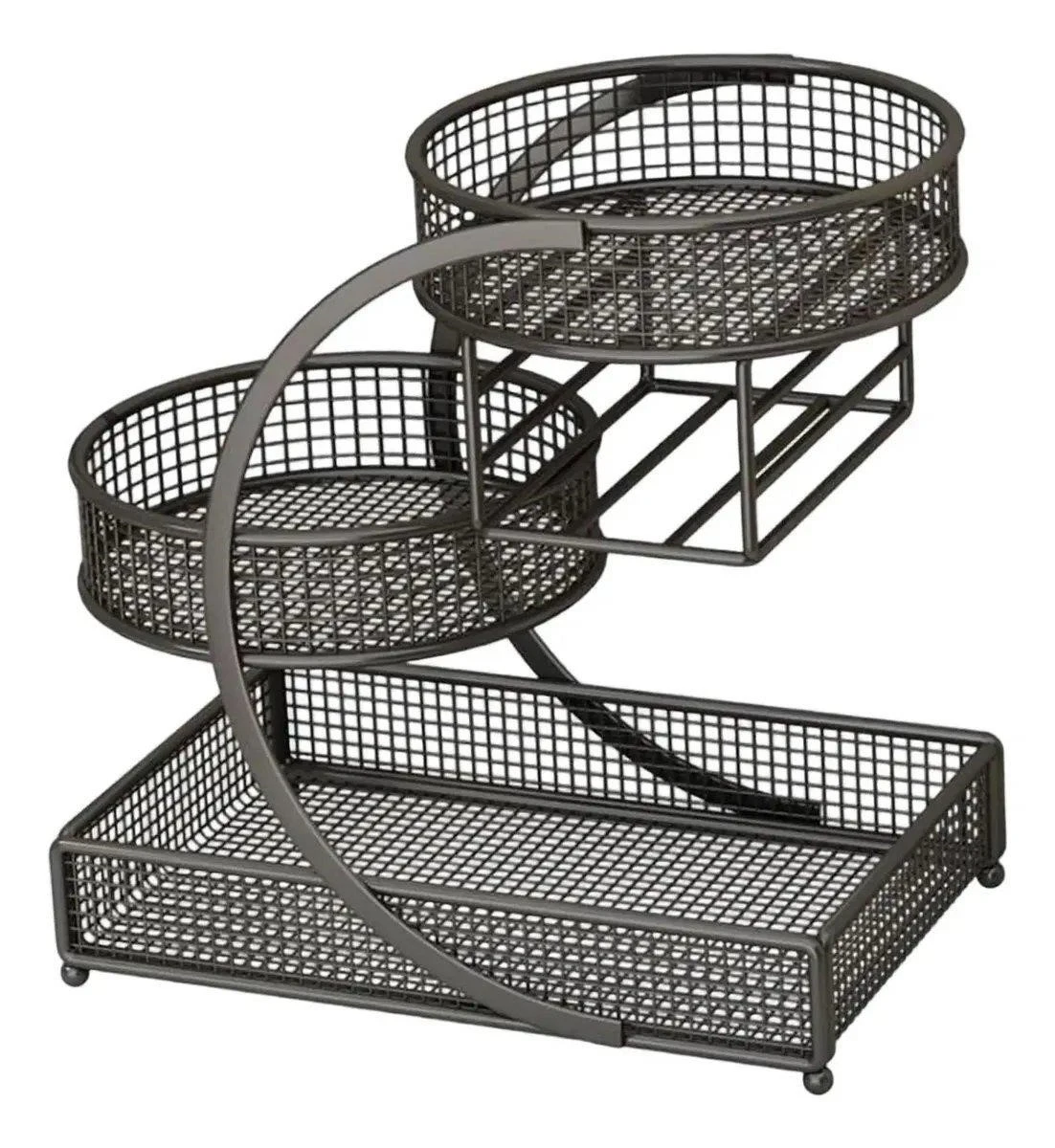 3-Tier Metal Mesh Vanity Organizer