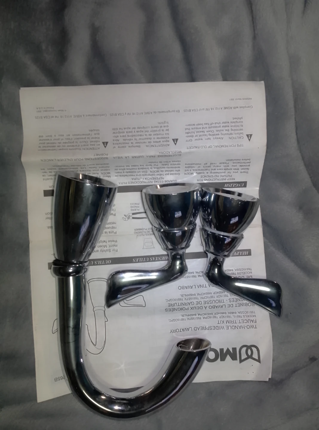 MOEN Two Handle Widespread Lavatory Faucet Trim Kit + Valve Kit - photo 3