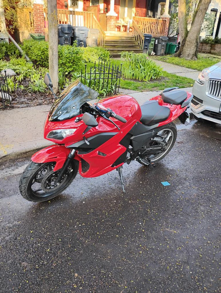 Red Sport Motorcycle - photo 5