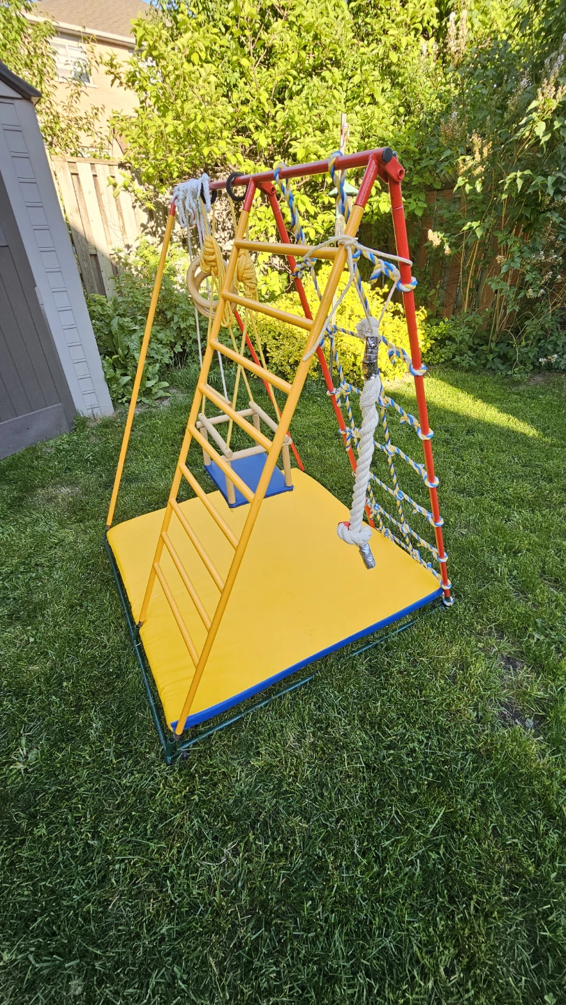 Indoor/Outdoor Kids Climbing Gym with Swing and Slide
