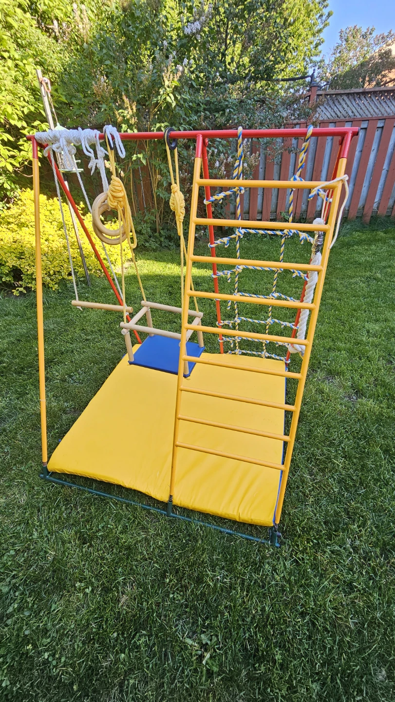 Indoor/Outdoor Kids Climbing Gym with Swing and Slide - photo 2