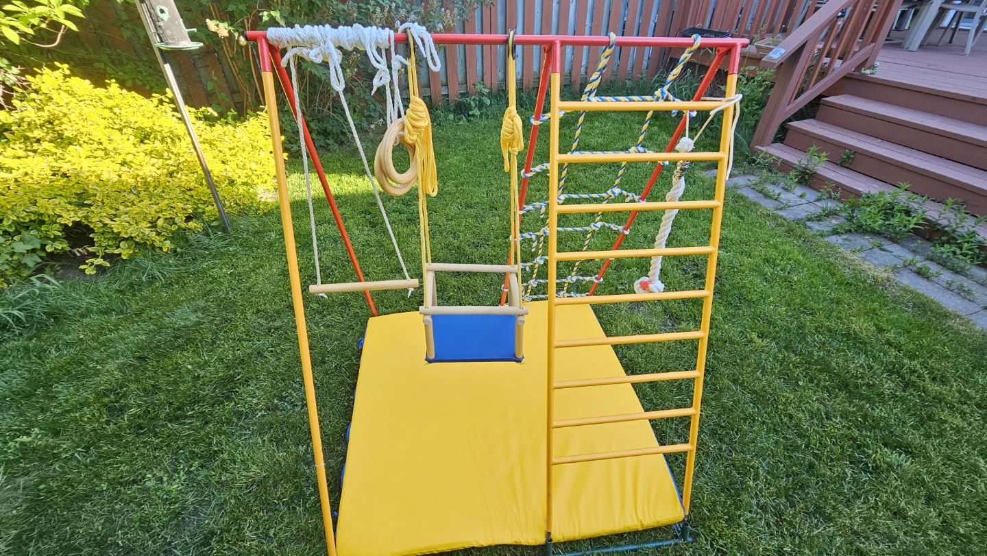 Indoor/Outdoor Kids Climbing Gym with Swing and Slide - photo 3