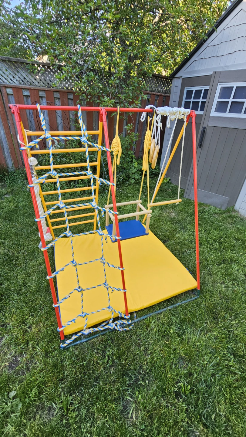 Indoor/Outdoor Kids Climbing Gym with Swing and Slide - photo 4