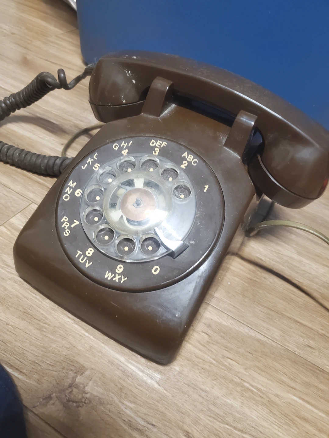 Brown Rotary Dial Telephone