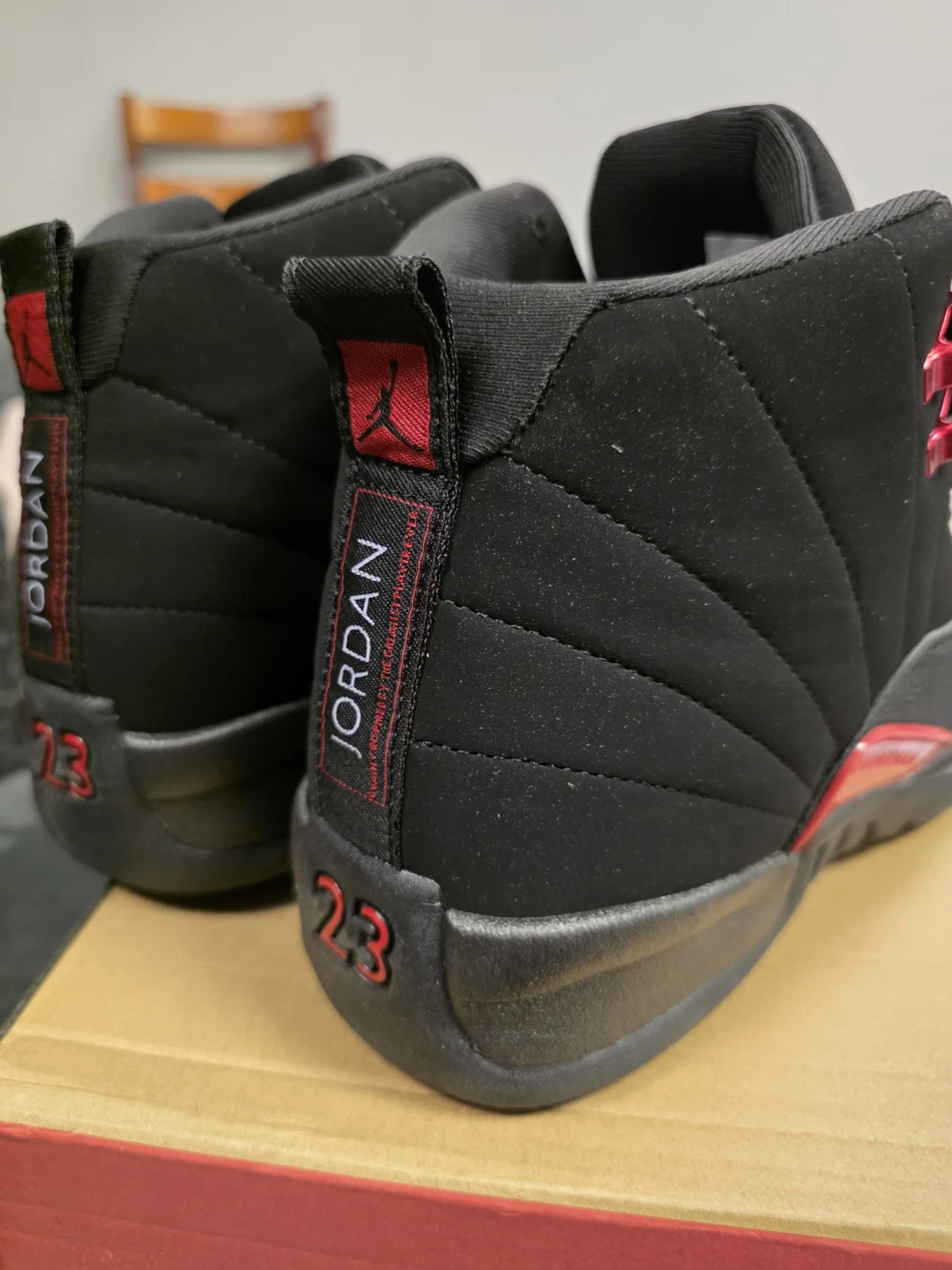 Air Jordan 12 Retro Black Red Shoes - photo 3