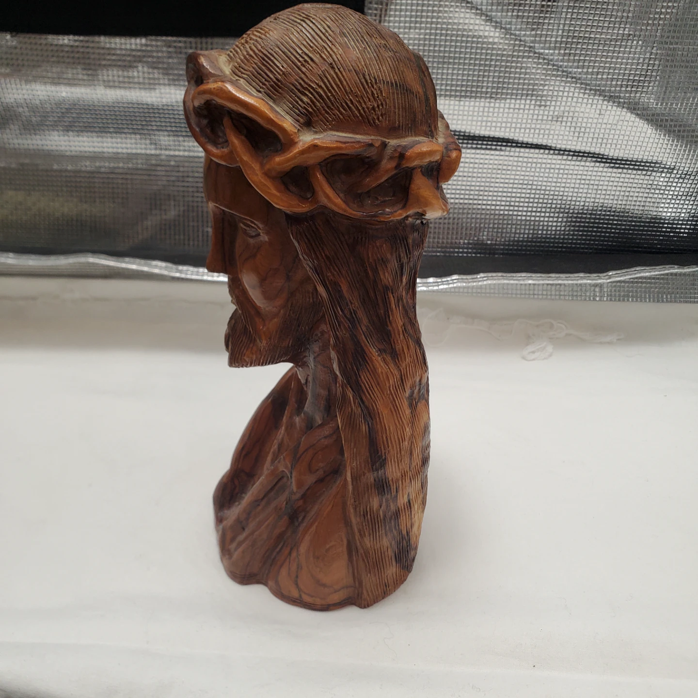 Wooden Carving of Jesus' Head - photo 4