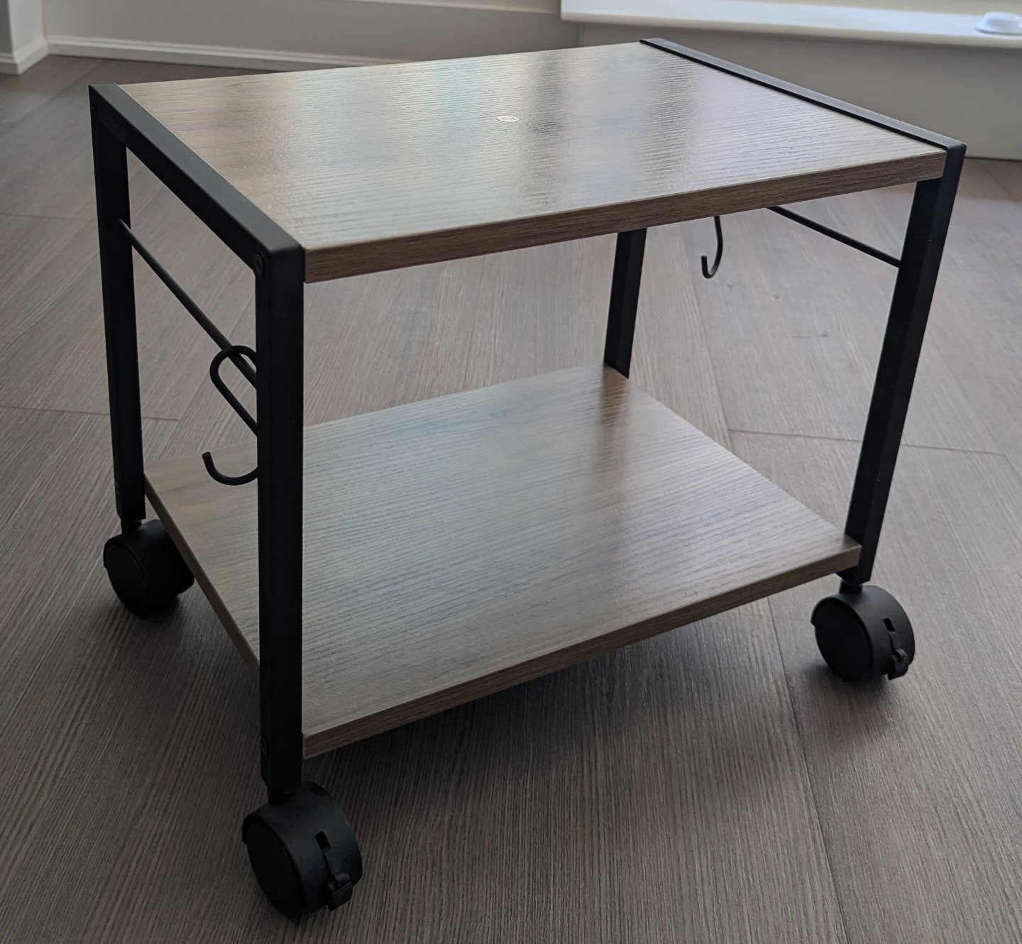 Rolling Two-Tier Side Table