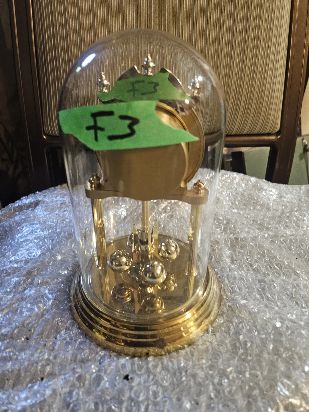 Egoe Quartz Pendulum Clock with Glass Dome - photo 4