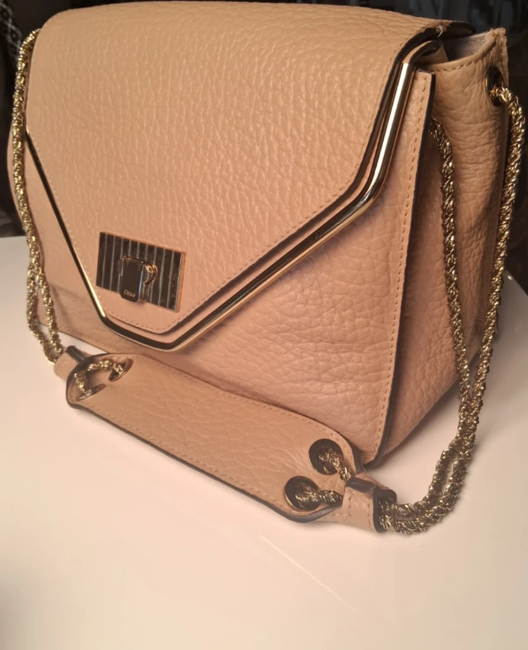 Chloé Leather Sally Bag in beige/tan - photo 2