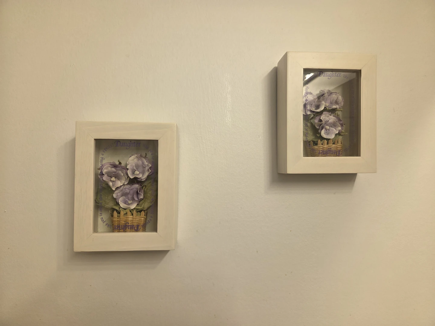 Set of 2 Framed Floral Display for Daughter