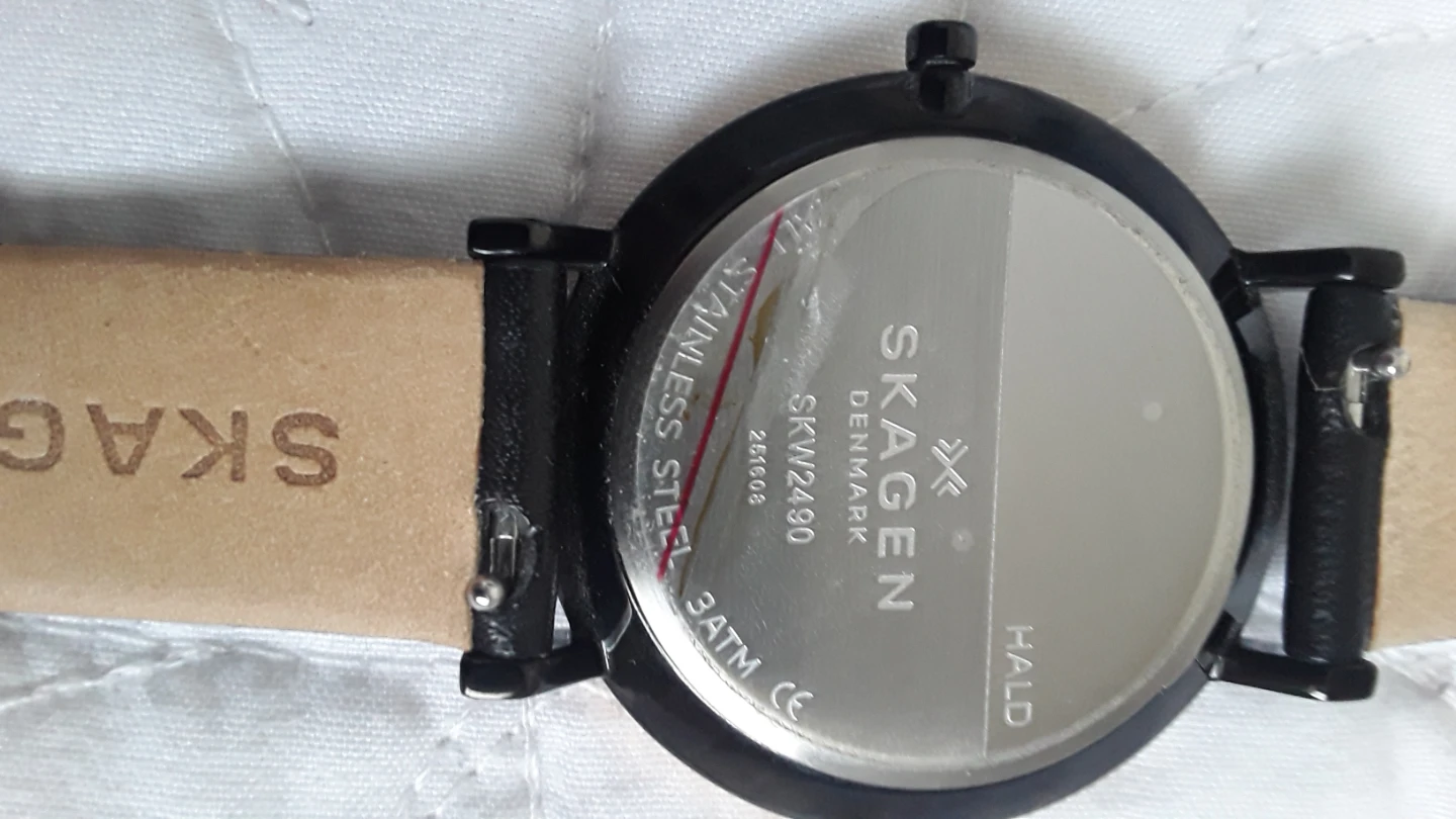 SKAGEN SKW2490 BLACK LEATHER WATCH - photo 4