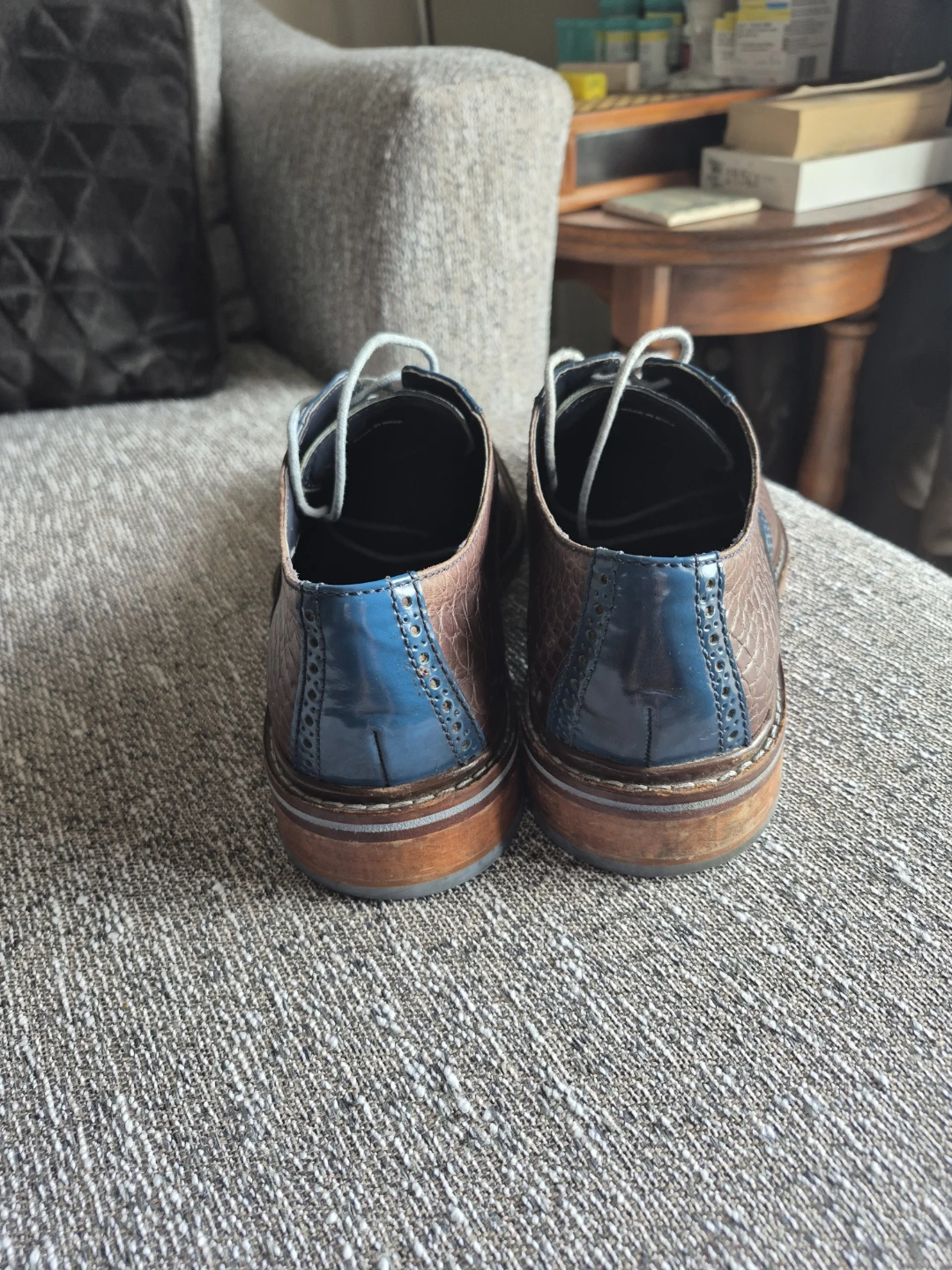 Brown & Blue Croc Cole Haan Embossed Oxfords ⚽️ - photo 4