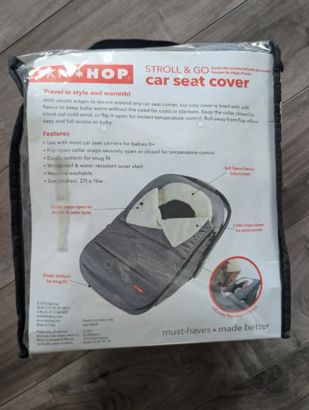 Skip Hop Stroll & Go Car Seat Cover - Heather Grey - photo 2
