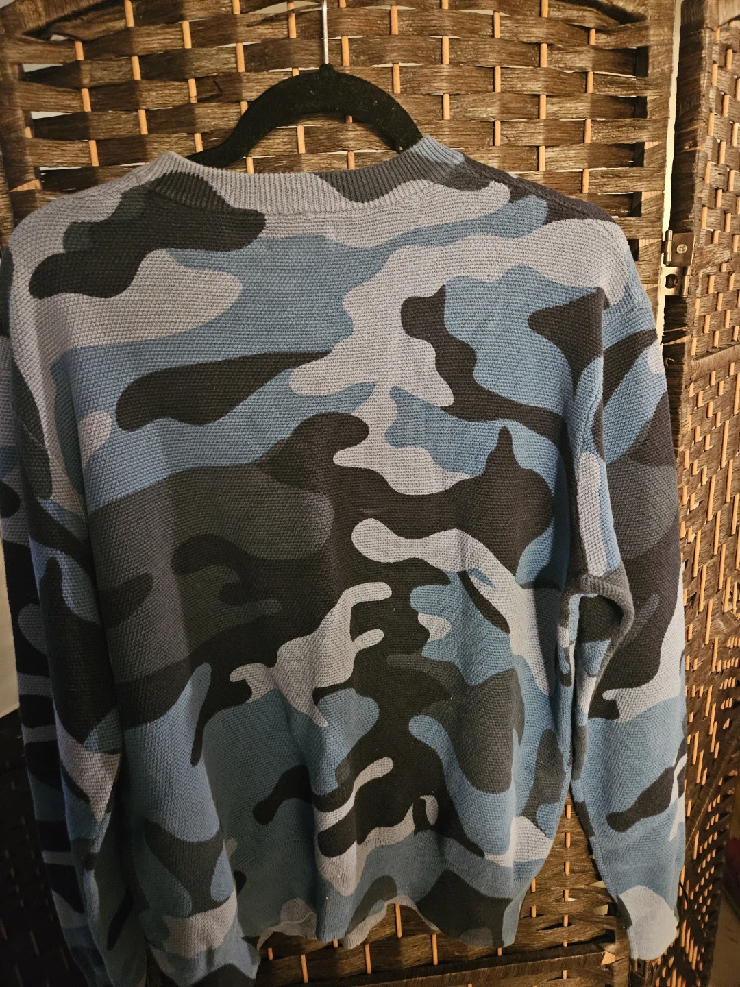 Zara Man Camouflage Knit Sweater XL