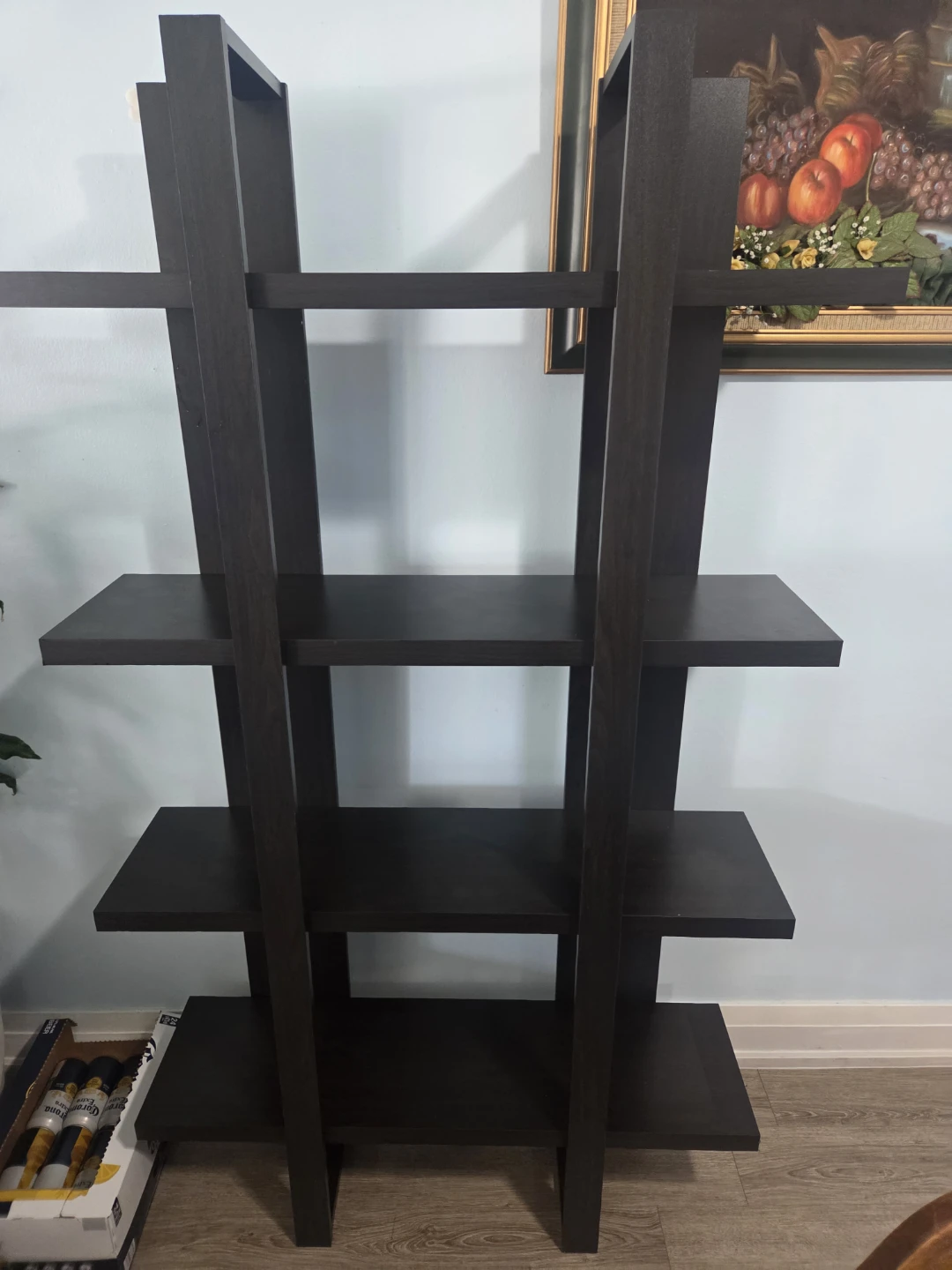 Dark Brown Ladder Bookshelf - photo 3
