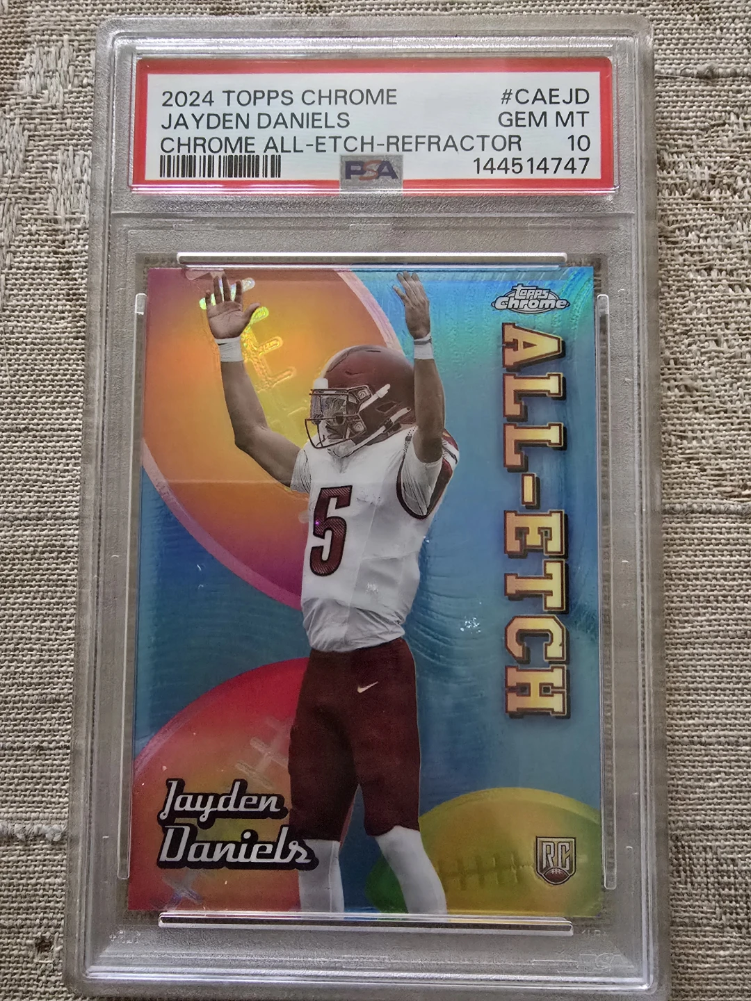 2024 Topps Chrome Jayden Daniels Refractor Card