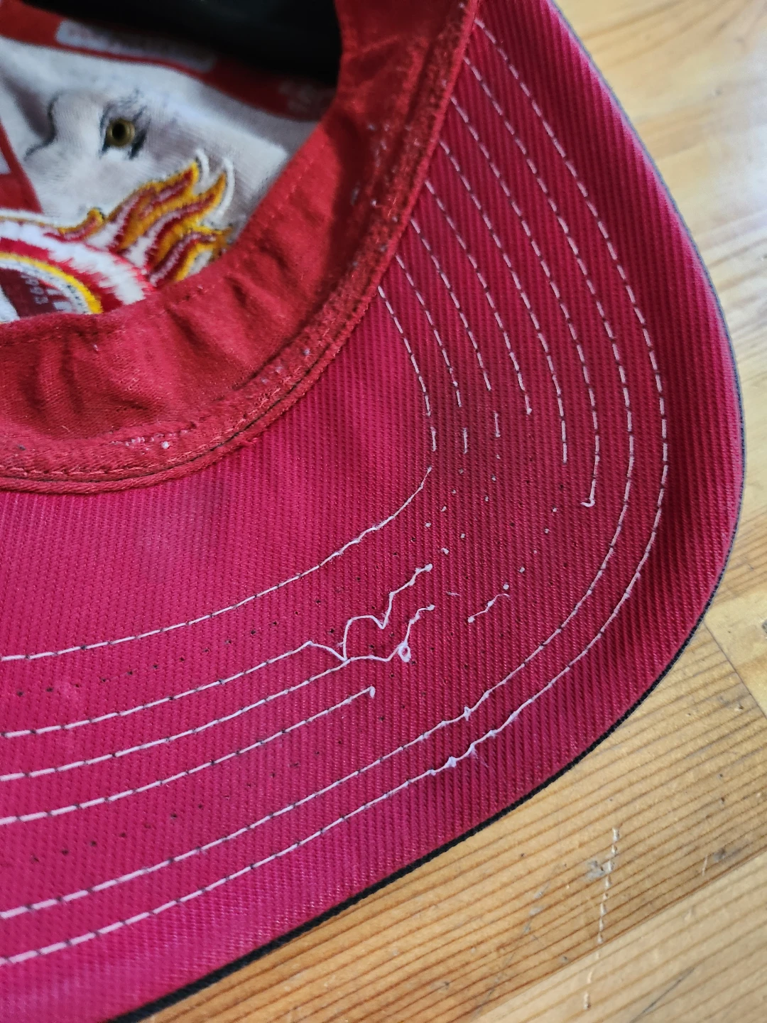 Vintage Calgary Flames Zephyr Y2K Splatter Cap- (Size XL) - photo 5