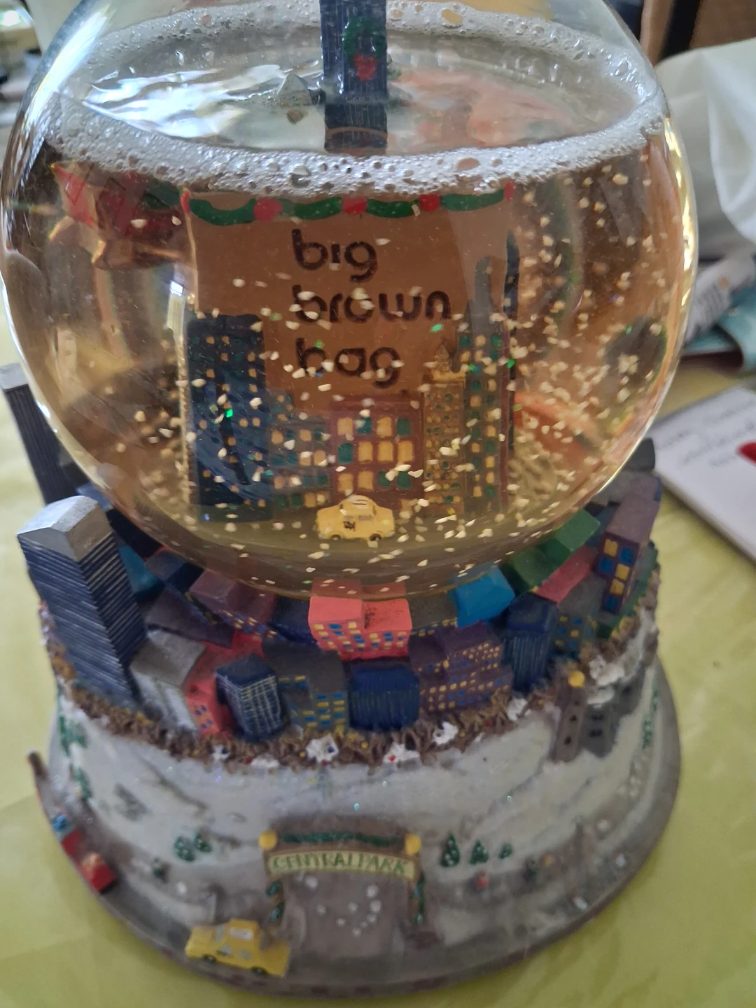 Big Brown Bag Musical Snow Globe - photo 4