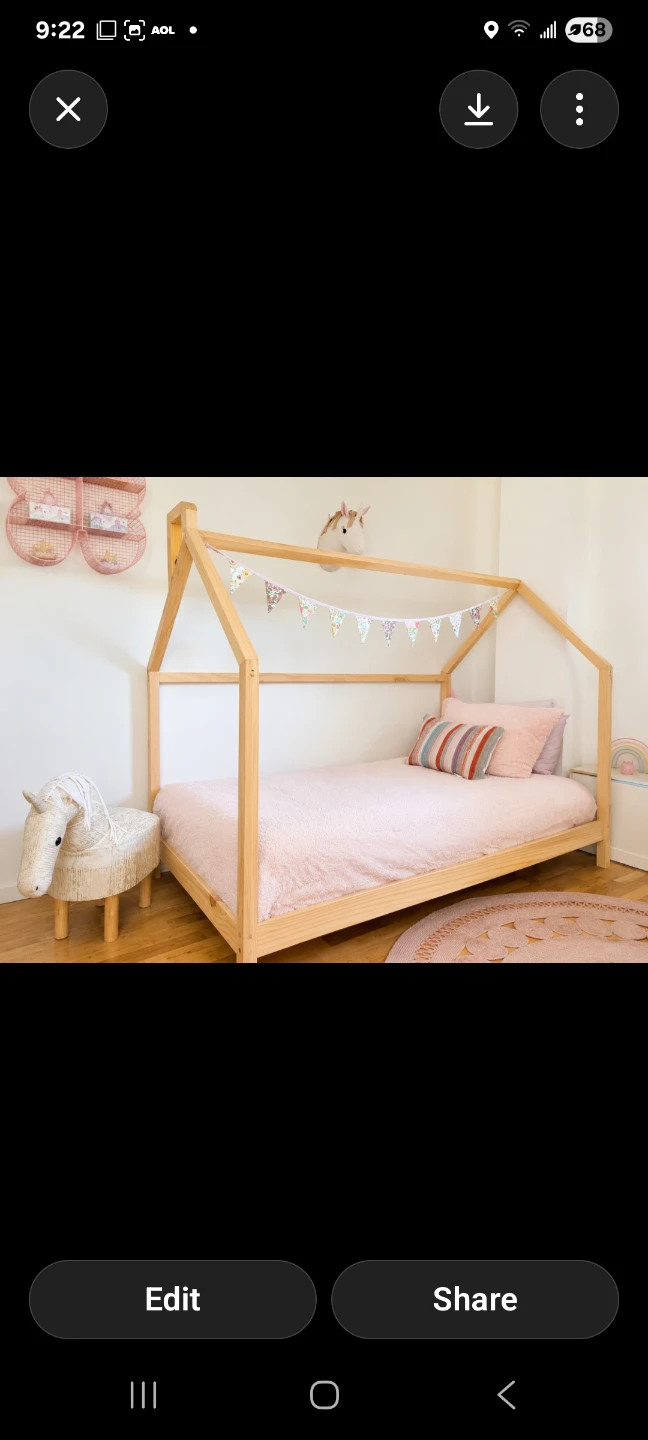 Wooden House Bed - photo 3
