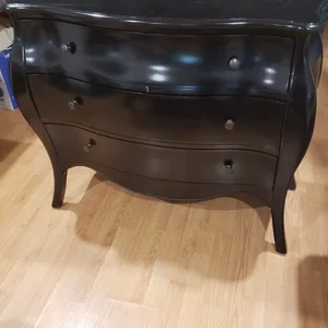 Black 3-Drawer Curvy Dresser - solid wood