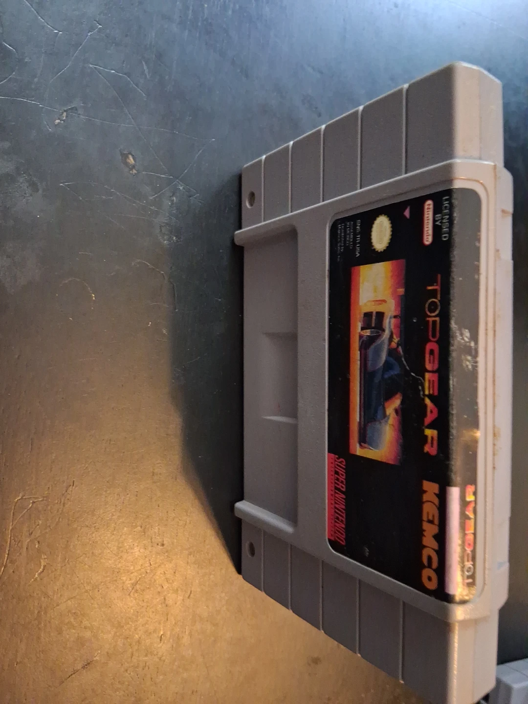 Super Nintendo Top Gear Game Cartridge