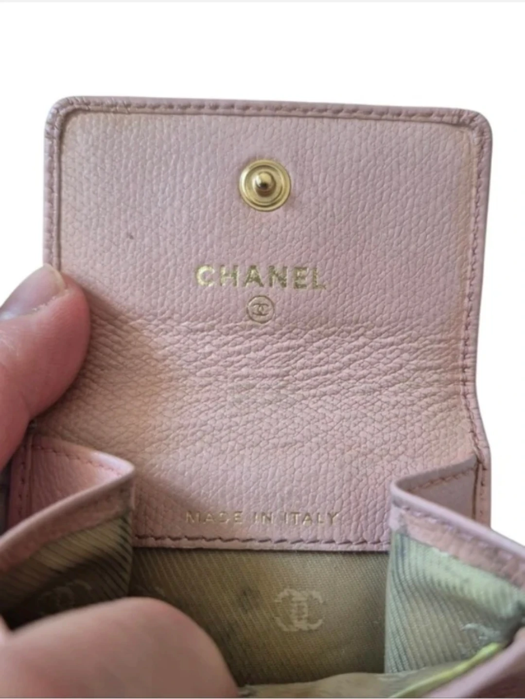 Chanel Pink Leather CC Coin Wallet - photo 4