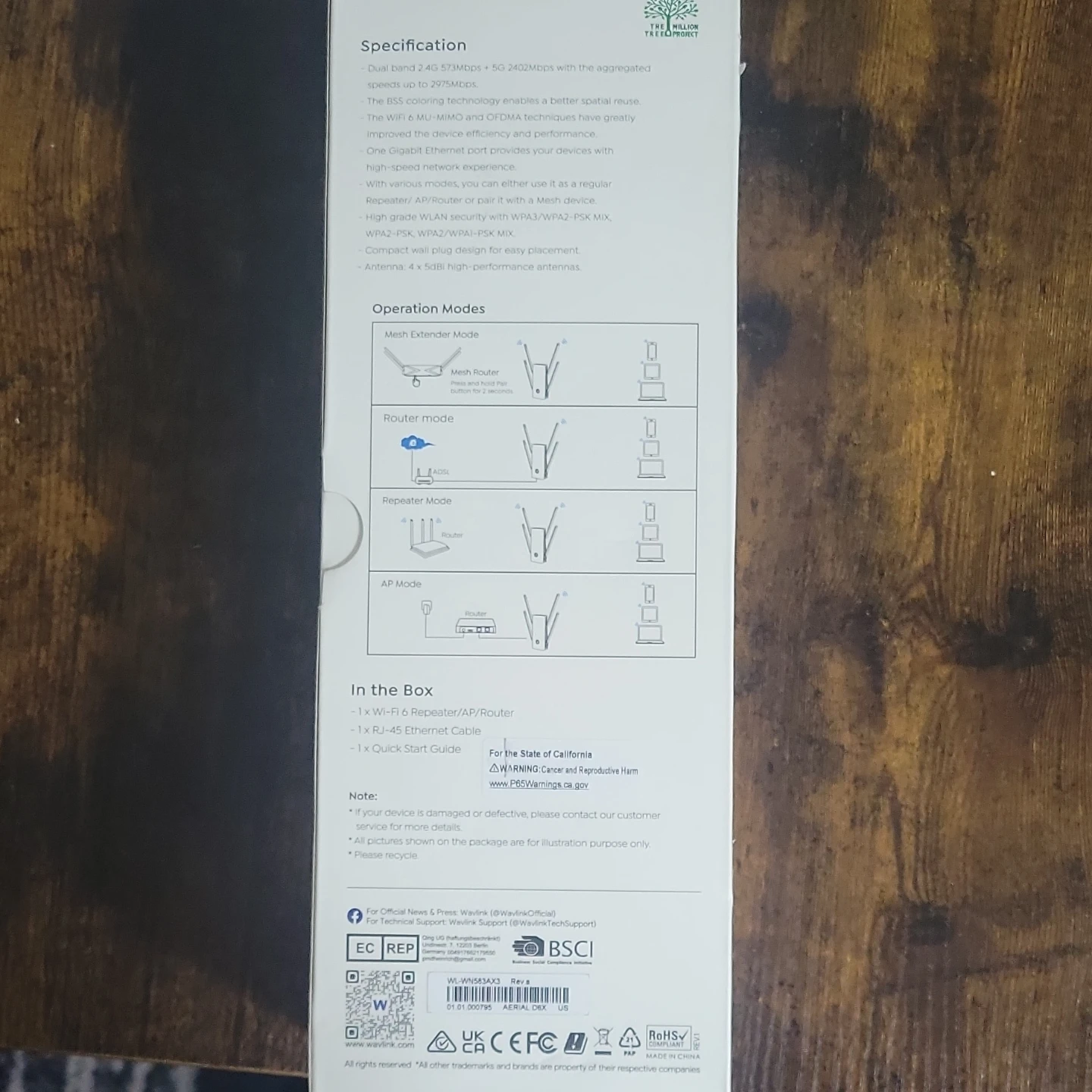 WAVLINK AX3000 Dual Band Repeater/AP/Router - photo 2
