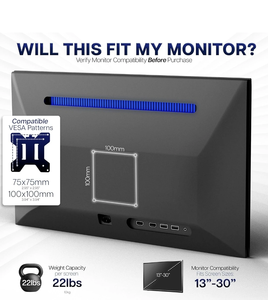 VIVO Dual Monitor Desk Mount - photo 3
