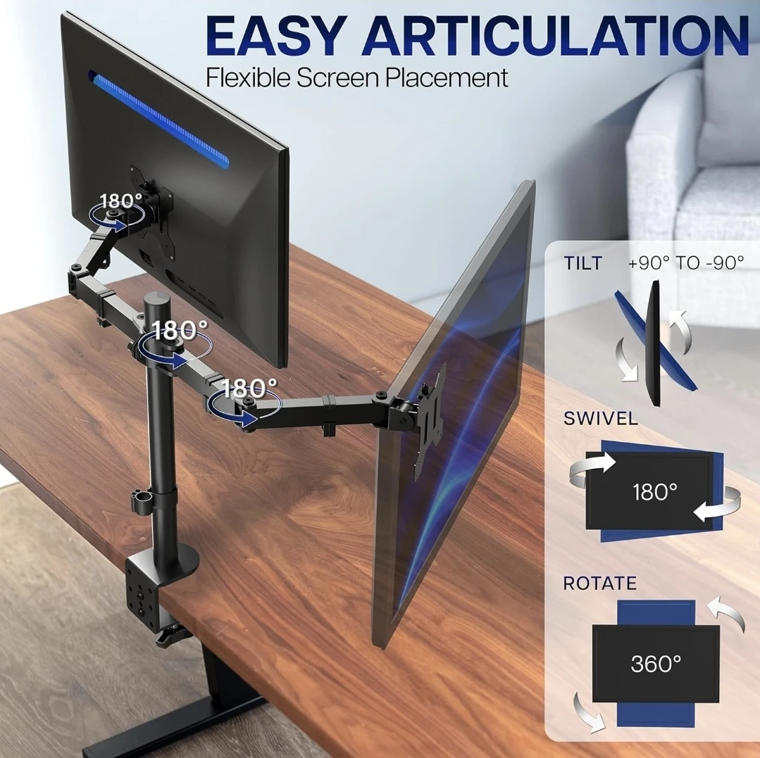 VIVO Dual Monitor Desk Mount - photo 4