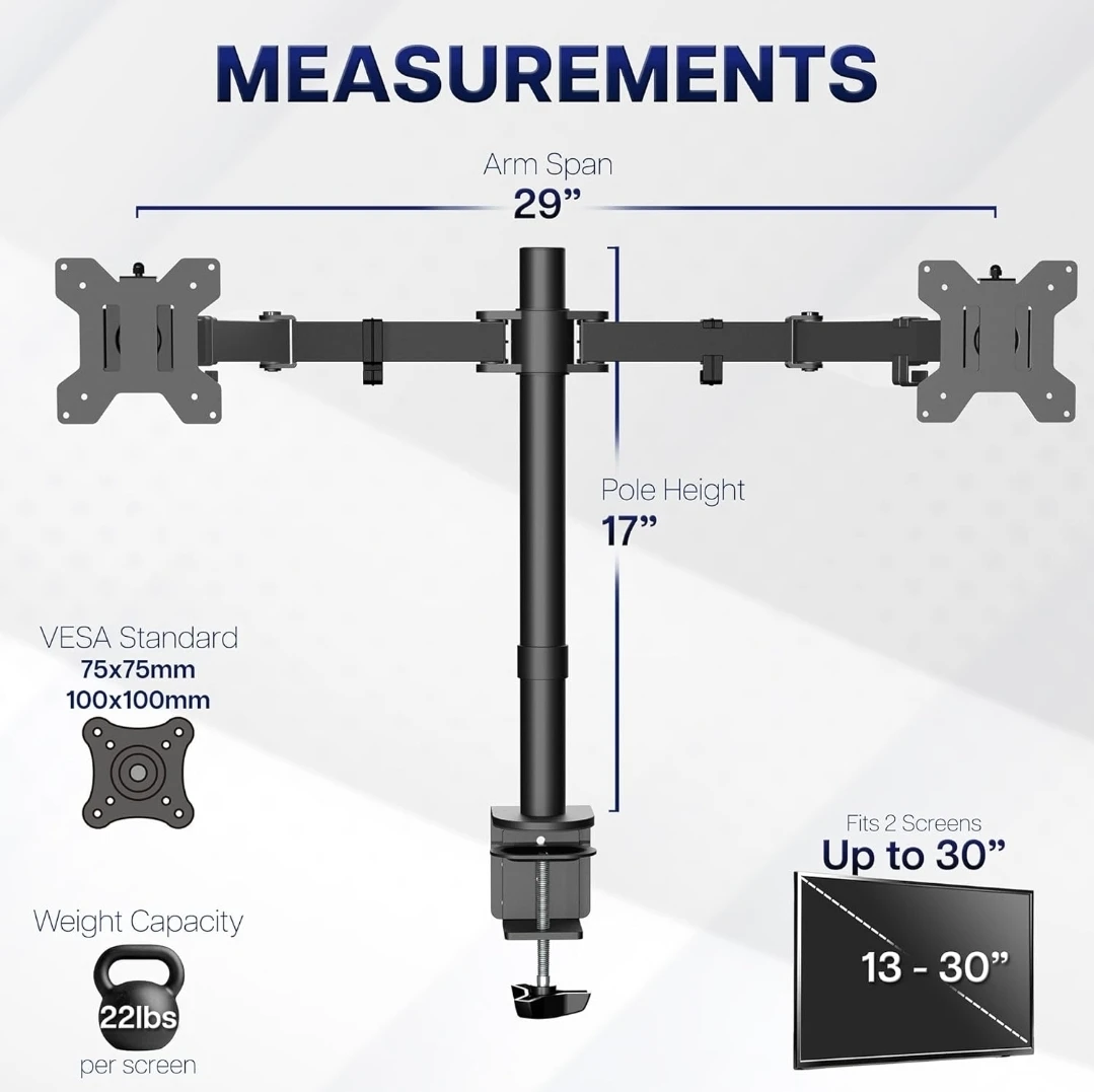 VIVO Dual Monitor Desk Mount - photo 5