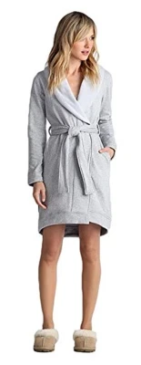 UGG Grey Cotton Blend Robe - Size M - photo 5