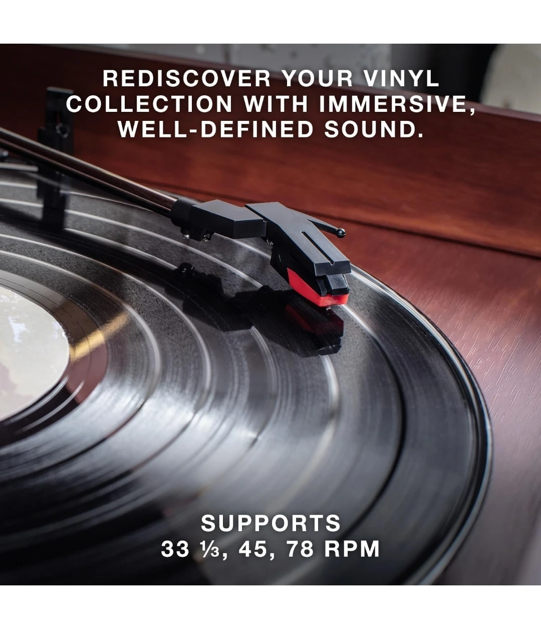 Victrola 3-Speed Turntable with Bluetooth and CD Player - photo 3
