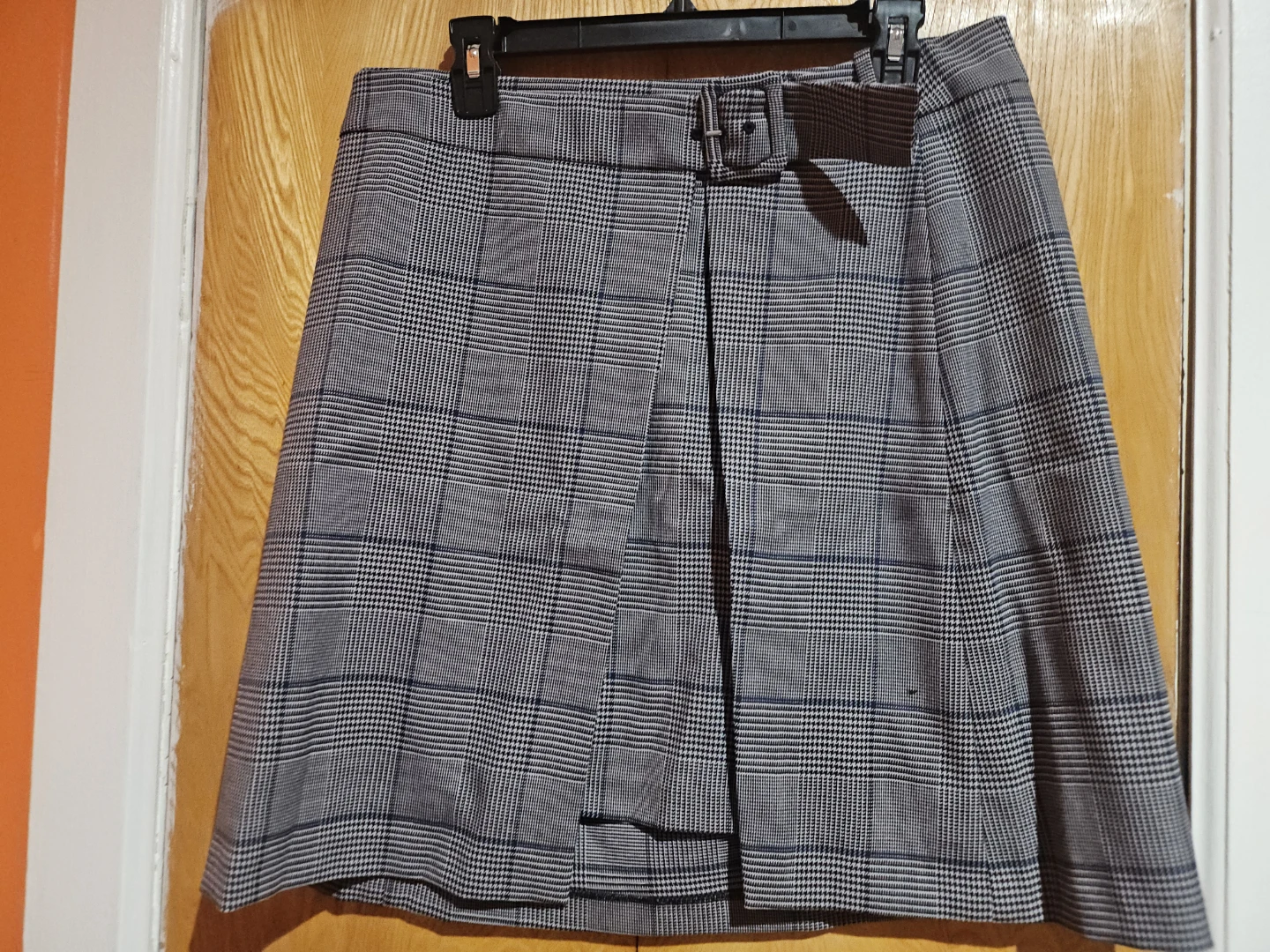 Plaid Skirt with Belt Buckle - photo 2