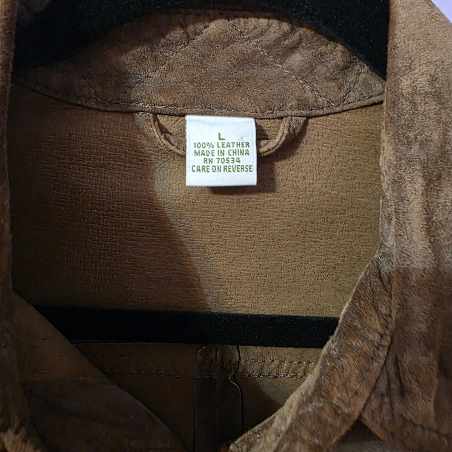Orvisv Brown Suede Button-Up Shirt size L - photo 4